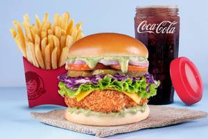 Chimichurri Spicy Paneer Burger Combo.