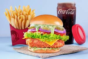 Chimichurri Spicy Chicken Burger Combo.