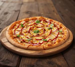 Cheesy chicken N corn pizza