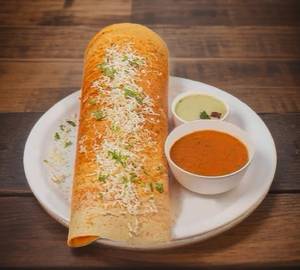 Cheese Masala Dose flavour full sambhar and chutney