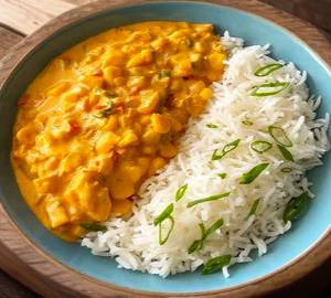 Tawa Corn Masala + Flavor Rice