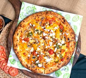 All Veggies With Crumbled Feta Pizza