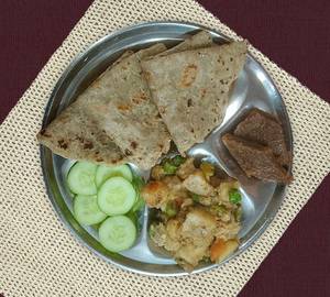 Aloo Sabzi With 2 Kuttu Paratha
