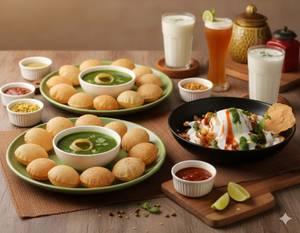 Pani Puri Papdi Chaat Combo For 4