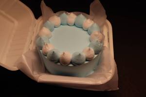 Blue Red White Combo Bento Cake