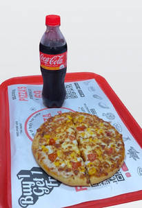Tomato+sweet Corn Pizza+coke 250ml