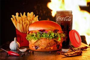 Korean Crispy Veg Burger Combo