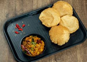 8 Poori + Aloo Sabji [ Dry, 250 ml ]