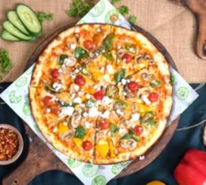 Thin Crust All Veggies With Crumbled Feta [Large, 8 Pieces, 12 Inches]