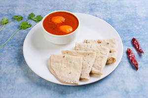 Egg Masala + Plain Phulka [4 Pieces]