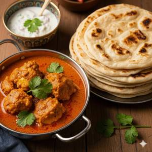 Roti(2) + Chicken curry- 250 ml