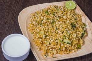 Masala sabudana khichdi with curd