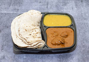 5 Pc Roti + Chicken Masala + Dal