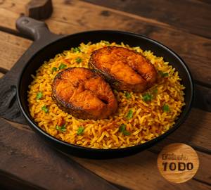Fish biryani