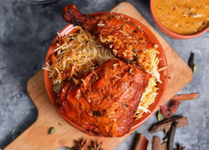 Chicken Tangdi Kebab Biryani