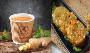 Ginger Pudina( 2 Cups) + Sabudana Vada (4 Pcs)