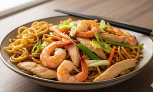 Chicken prawn chowmein