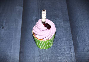 Eggless Blueberry Cupcake