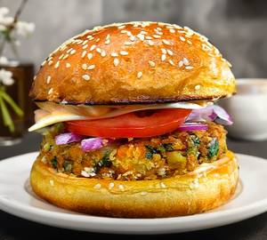 Veg aloo tikki burger