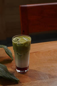 Blueberry Matcha Latte