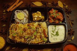 Veg Hyderabadi Dum Biryani Thali