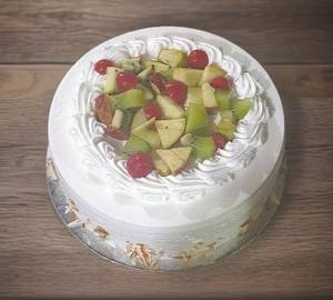Fresh Fruit Cake+sparkle Candle