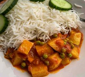 Aloo Matar + Flavour Rice