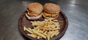 2 Aloo Tikki Burger With French Fries