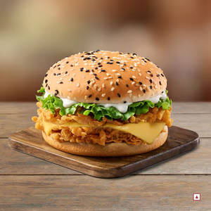 The classic chicken zinger burger