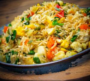 Veg Pulao with curd