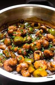 Mushroom Chilly (with gravy)