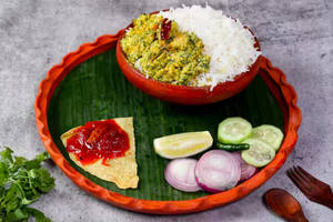 Rice & Kachupata Chingri Bhapa Rice Bowl [1 Litre]