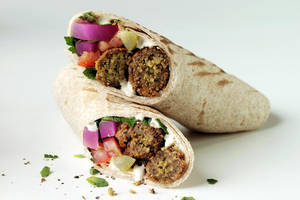 Pesto Hummus Falafel Wrap
