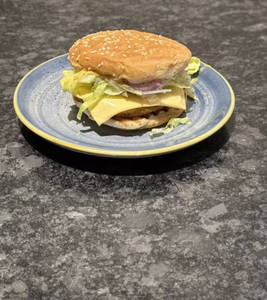 Crispy Veg Burger with Cheese Slice