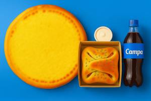 4 Course Tandoori Cheesy Pizza Combo Meal