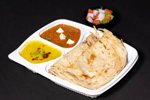 Paratha With Paneer Curry & Dal
