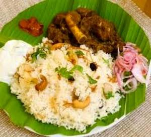 Ghee Rice With Mutton Sukka