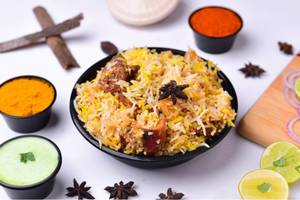 Hydrabadi Soya Chaap Biryani.