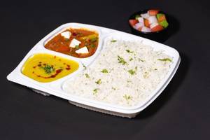 Steam Rice With Paneer Curry & Dal