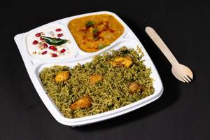 Gongura Chicken Pulao+sambar Rice+curd Rice