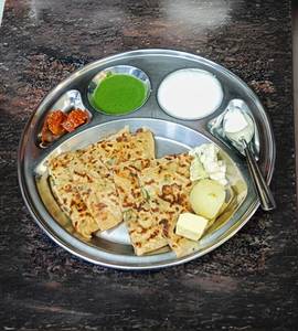 Aloo + Gobi + Cheese Paratha