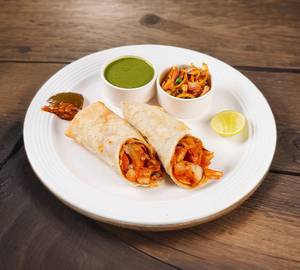 Masala chaap shawarma wrap