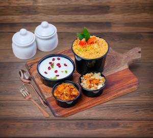 Tomato Pappu Rice+Chicken curry+Curd Rice +Sweet Pongal