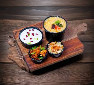 Rasam Rice+Chicken Fry +Curd Rice+Sweet Pongal