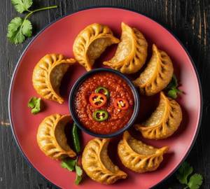 Deep Fried Chicken Cheese Momos (5Pcs)