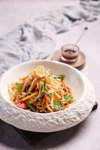 Raw Papya and Mango Salad