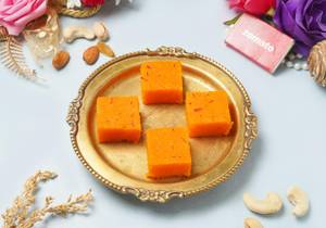 Kesar Coconut Burfi.