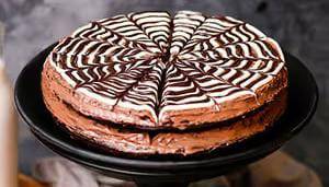 Death by chocolate cake waflle cake double layer