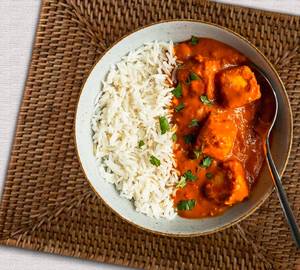 Paneer Curry With Rice