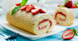 Strawberry cream roll